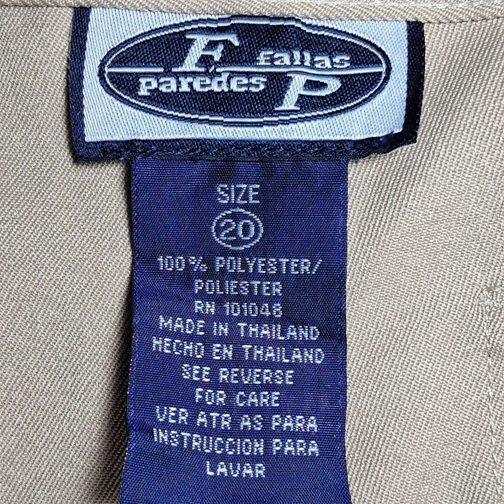 Fallas Paredes Womens Tan A-Line Skort Size 20 High Rise Casual Workwear Beige - Picture 2 of 9